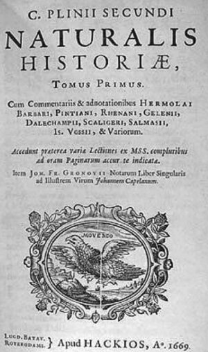 Title page of a 1669 edition of Pliny's Naturalis Historia